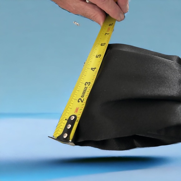 Black satin bow style evening bag with rhinestones - Picture 5 of 6